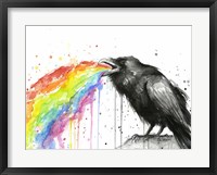 Framed Raven Tastes the Rainbow