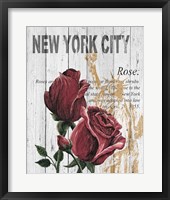 Framed New York Roses