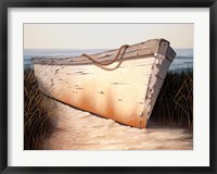 Framed White Boat