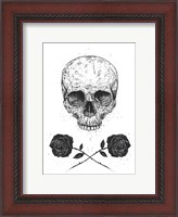Framed Skull N Roses