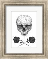 Framed Skull N Roses