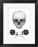 Framed Skull N Roses