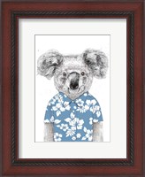 Framed Summer Koala (Blue)