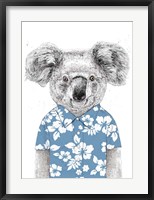 Framed Summer Koala (Blue)