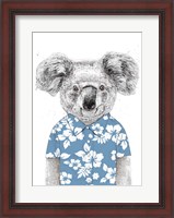 Framed Summer Koala (Blue)
