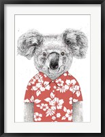 Framed Summer Koala (Red)