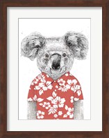 Framed Summer Koala (Red)