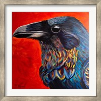 Framed Glistening Raven