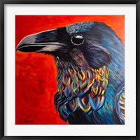 Framed Glistening Raven