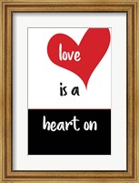 Framed Love Is a Heart On