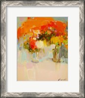 Framed 'Vase of Yellow Flowers 2' border=