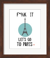 Framed Let's Go to Paris