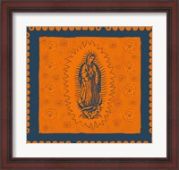 Framed Orange and Blue Mary