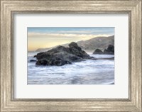 Framed Crescent Beach Waves 4