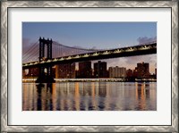 Framed Manhattan Bridge at Dawn