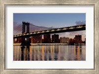 Framed Manhattan Bridge at Dawn