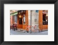 Framed Orange Bicycle, Paris