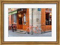 Framed Orange Bicycle, Paris