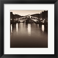 Framed Ponte Rialto di Notte