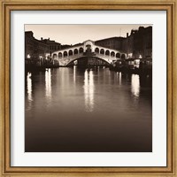 Framed Ponte Rialto di Notte