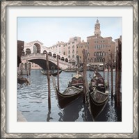 Framed Rialto Bridge Gondolas