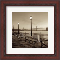 Framed San Francisco Bay Bridge at Dusk