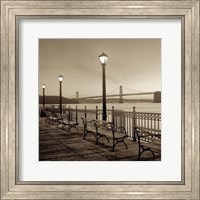 Framed San Francisco Bay Bridge at Dusk