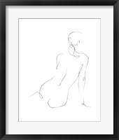 Gestural Contour III Framed Print