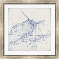 Framed 'Airplane Mechanical Sketch I' border=