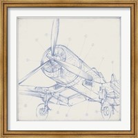 Framed Airplane Mechanical Sketch II