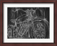 Framed Motorcycle Mechanical Sketch I