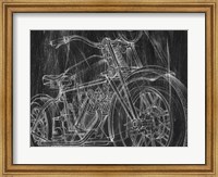 Framed Motorcycle Mechanical Sketch I