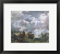 Framed Study of Sky and Trees