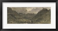 Framed Landscape of Hills and Mountains