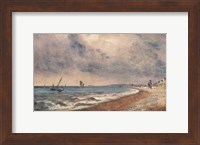 Framed Hove Beach with Fishing Boats