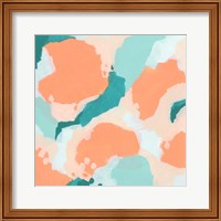 Framed 'Peach Fizz I' border=