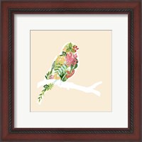 Framed 'Foliage & Feathers II' border=