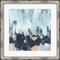 Framed Abstracted Indigo Skyline I