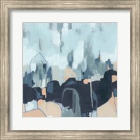 Framed Abstracted Indigo Skyline II