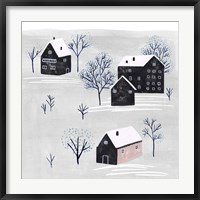 Framed Snowy Village II
