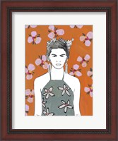 Framed Pink Blossom Lady II