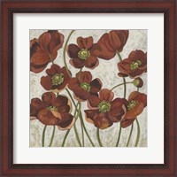 Framed Sangria Poppies II