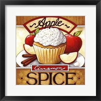 Framed 'Cupcake Apple Cinnamon  Spice' border=