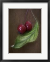 Framed Berries On Leaf