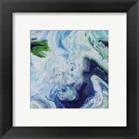 Framed 'Blue Lagoon Abstract 3' border=