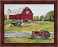Framed Rural Red Barn B