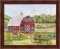 Framed Rural Red Barn C