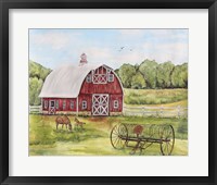 Rural Red Barn C Framed Print