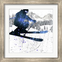 Framed 'Extreme Skier 01' border=