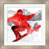 Framed 'Extreme Snowboarder 01' border=